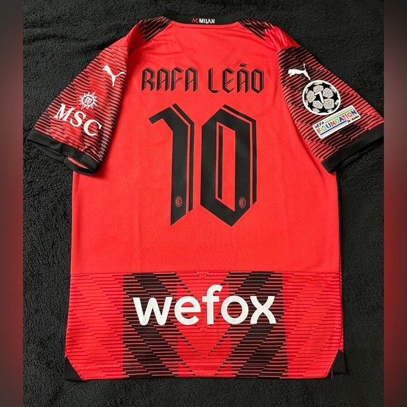 ACミラン RAFA LEÃO 10番 ユニフォーム PUMA ACミラン 23/24 ユニフォーム ホーム 半袖 レプリカ #10